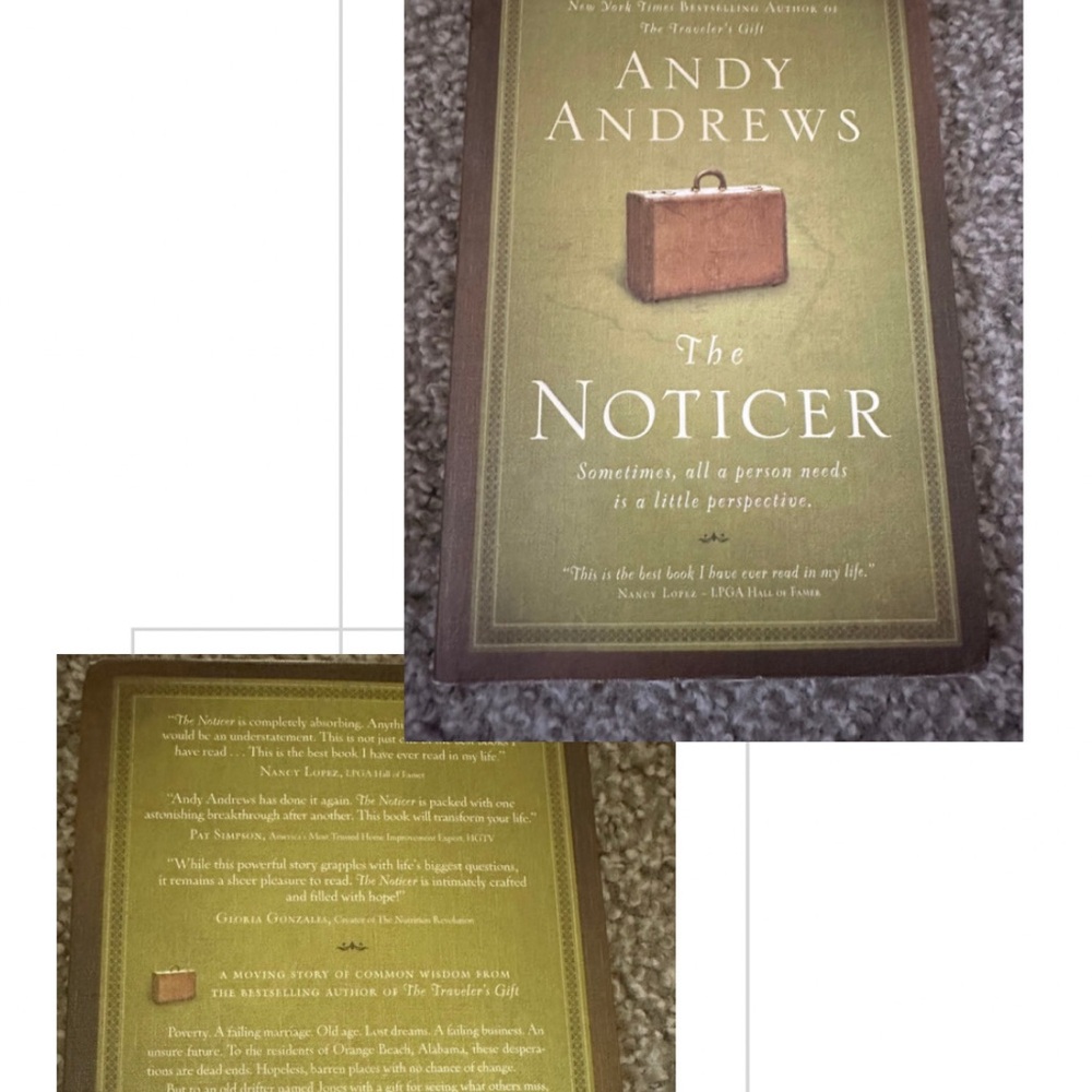'The Noticer' Book - Paperback Cover
